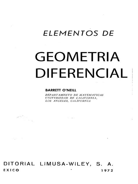 Manual de solución de geometría diferencial elemental o neill. - Manuale degli oneri delle malattie e misure di qualità della vita.