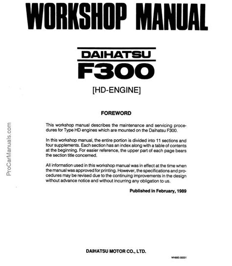 Manual de taller de reparación de servicio del motor daihatsu feroza f300 hd. - Bmw 5 series e28 e34 service repair manual 81 91.