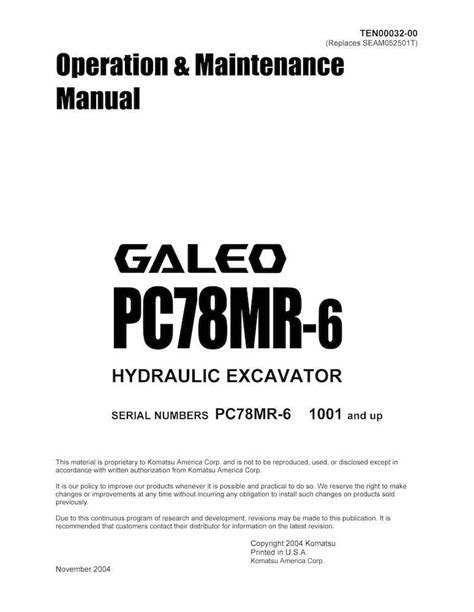 Manual de taller de servicio de excavadora komatsu pc78mr 6. - Deutz fl511 fl 511 engine serive repair workshop manual.