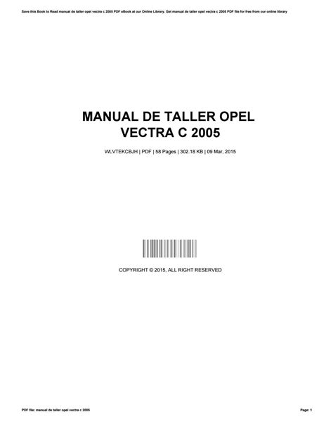 Manual de taller opel vectra c. - 2001 yamaha outboard service repair manual 01.