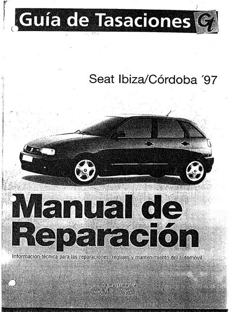Manual de taller seat ibiza cordoba 2000. - Guida per l'utente di microonde con idromassaggio.