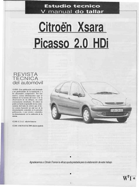 Manual de taller xsara picasso 20 hdi. - The hitchhiker guide to the galaxy.