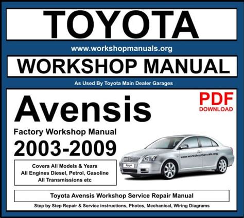 Manual de toyota avensis d4d 04. - Chevrolet daewoo tacuma manuale di riparazione officina.