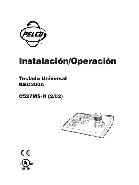 Manual de usuario de pelco kbd300a. - Chiller carrier 30hx product data manual.