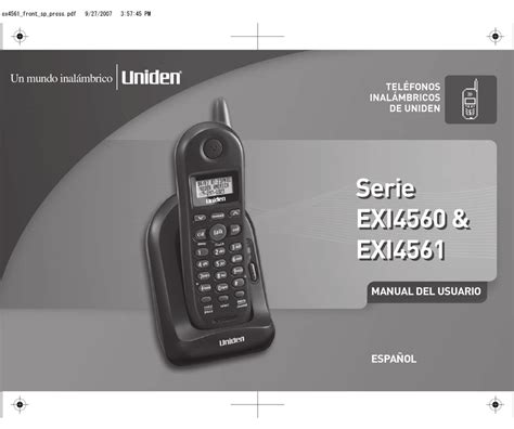 Manual de usuario telefono uniden mod 648 espa ol. - 1998 acura el distributor cap manual.