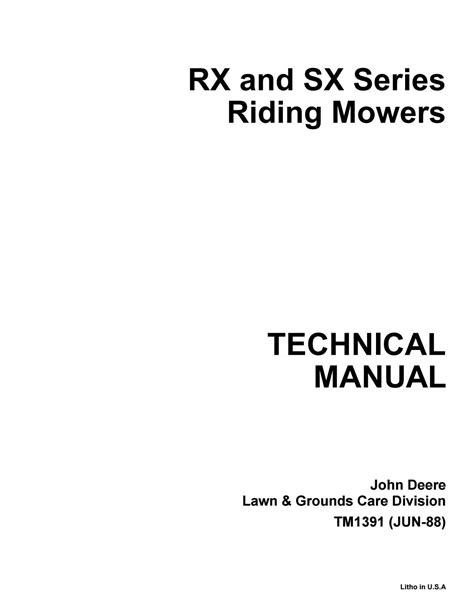 Manual del cortacésped john deere rx75. - Service manual harman kardon cd491 ultrawideband linear phase cassette deck.