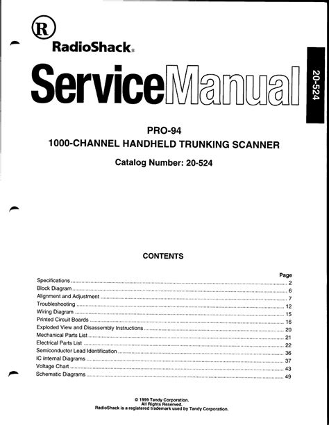 Manual del escáner radio shack pro 94. - Jeep cherokee 1988 repair manual free.