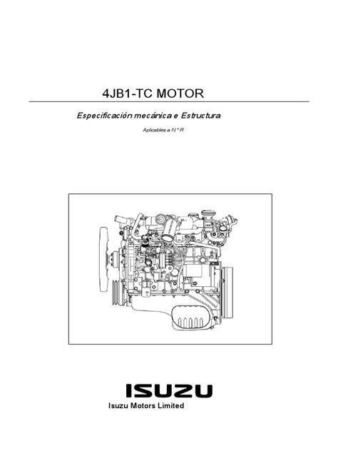 Manual del motor isuzu diesel 4jb1. - Chemestry lab manual for 1st pu.