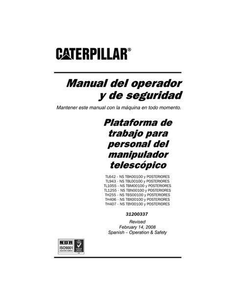 Manual del operador de cat th460b. - Cmp thinking with mathematical models pacing guide.