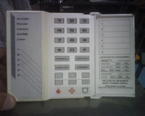 Manual del teclado de alarma fbii. - Manuel de pièces 3640 spra coupe.