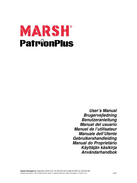 Manual del usuario de marsh patrion plus. - Manuale di servizio del trattorino lt155.