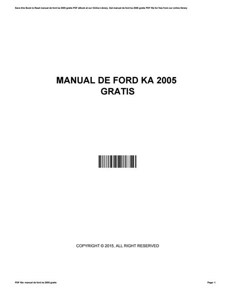 Manual del usuario ford ka 2005. - Histoire de la te le graphie.