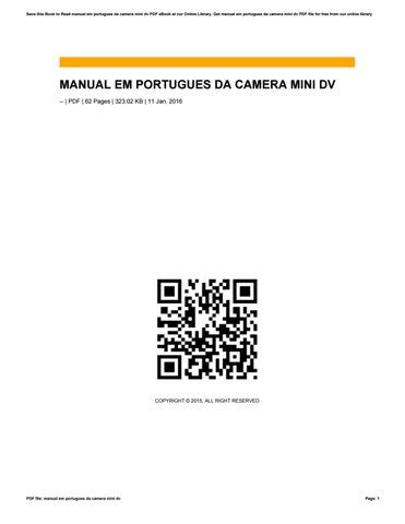 Manual em portugues da mini dv. - The romans and the greek language by jorma kaimio.