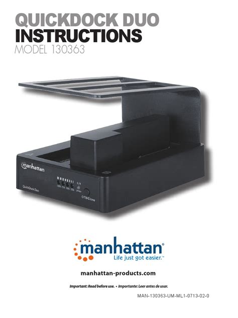 Manual en de HDD Dock Manhattan
