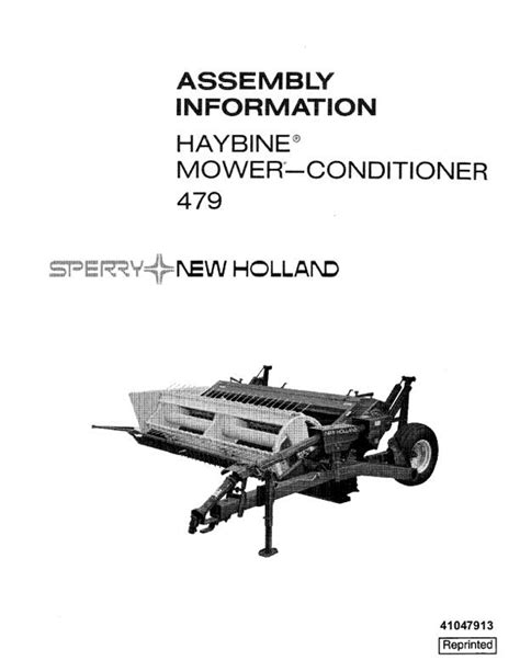 Manual for 479 new holland haybine. - 2004 holiday rambler endeavor service manual.