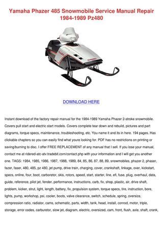 Manual for a yamaha phazer 485. - Force 50 hp outboard owners manual.