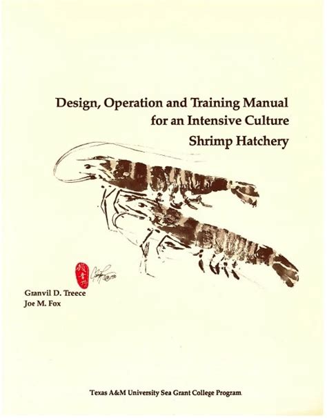 Manual for an intensive culture shrimp hatchery. - Javarmi the remote method invocation guide.