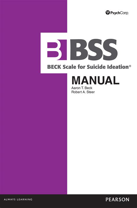 Manual for beck scale for suicidal ideation. - Nous sommes des animaux, mais on n'est pas des bêtes.