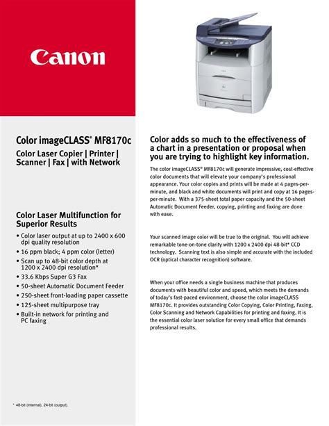 Manual for canon color imageclass mf8170c. - Kenmore series 70 dryer repair manual.