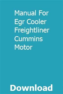 Manual for egr cooler freightliner cummins motor. - Panasonic advanced hybrid system kx ta308 manual.