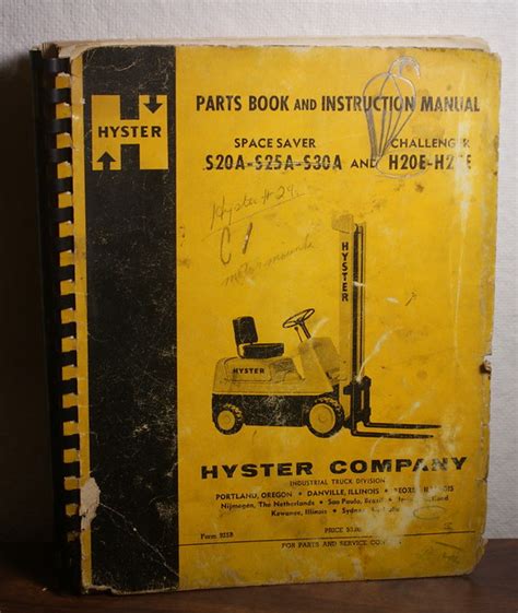 Manual for hyster spacesaver 20 forklift. - El nino mal amado / the bad loved child.
