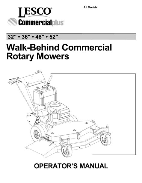 Manual for lesco 52 in walk behind. - 1997 2001 honda trx250 fourtrax recon atv repair manual.