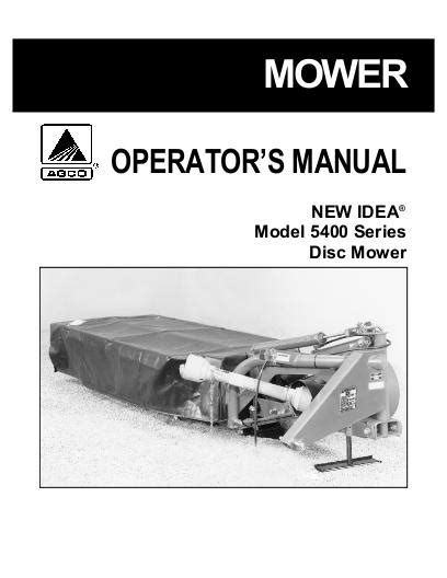 Manual for new idea 5408 disc mower. - Imac g5 20 inch service manual.