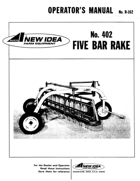 Manual for new idea 55 hay rake. - Judaisms ten best ideas a brief guide for seekers.