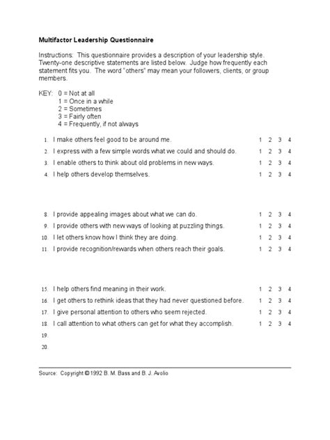 Manual for the multifactor leadership questionnaire. - Nelson grade 11 physics textbook answers.