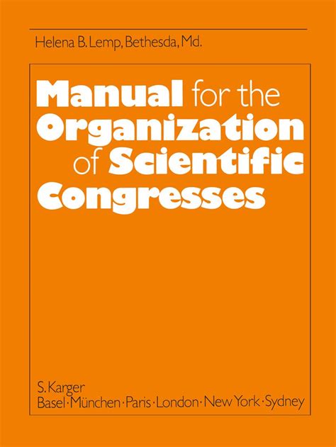 Manual for the organization of scientific congresses. - Otolaryngology pg guide book by balasubramanian thiagarajan.