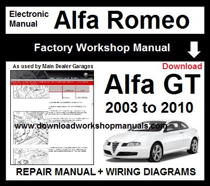 Manual instrucciones alfa romeo gt coche. - Martin yale auto folder manual 1501.