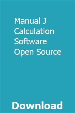 Manual j calculation software open source. - A guide to the parish of buckland in the moor.
