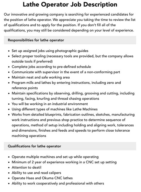 Manual lathe machine operator job description. - Control systems engineering solutions manual by nise.