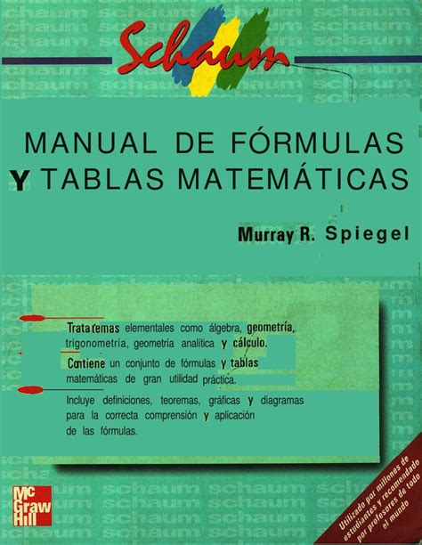 Manual matemático de fórmulas y tablas de schaum. - International farmall 5488 dsl chassis only service manual.