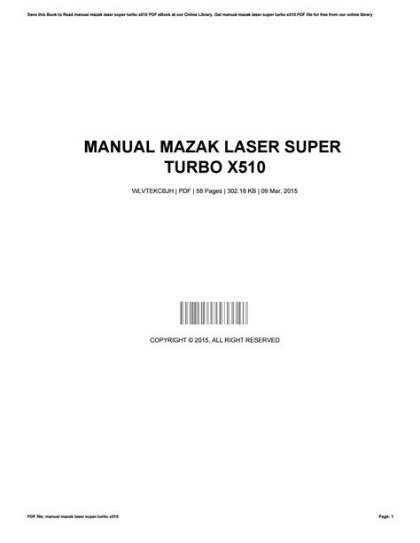 Manual mazak laser super turbo x510. - Volkswagen manuale composition media golf 7.