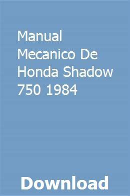 Manual mecanico de honda shadow 750 1984. - La guida completa al francobollo di francobolli che raccoglie l'ultimo riferimento illustrato a oltre 3000 mondi.