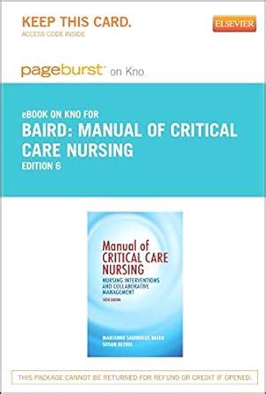 Manual of critical care nursing elsevier ebook on intel education study retail access card nursing interventions. - Comportamiento de los primates un libro de ejercicios.
