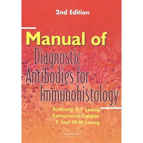 Manual of diagnostic antibodies for immunohistology. - Bose soundlink wireless music system manual.