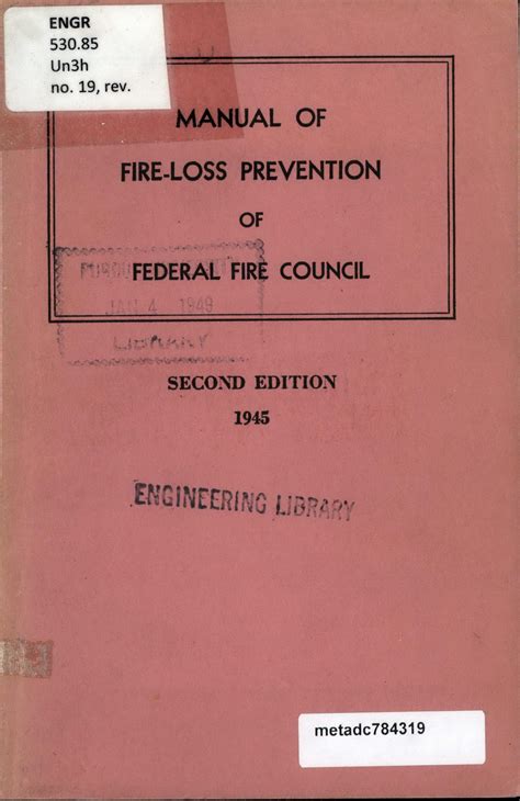 Manual of fire loss prevention by federal fire council u s. - Massey ferguson mf mf davis 185 backhoe parts manual 651039m91.