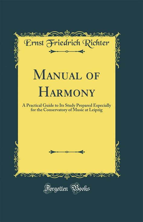 Manual of harmony by ernst friedrich richter. - Grondslagen en techniek van de marktanalyse.