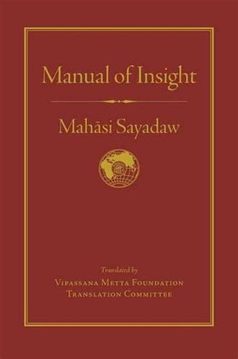 Manual of insight by mahasi sayadaw. - Repas et l'amour chez les merinas..