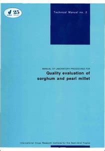 Manual of laboratory procedures for quality evaluation of sorghum and pearl millet. - Psat prep 2017 studienhandbuch und praxis testfragen für college boards neue psat prüfung.