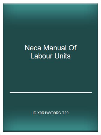 Manual of labour units neca australia. - Principles of neuromusculoskeletal treatment and management a handbook for therapists 2e physiotherapy essentials.