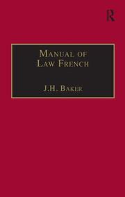 Manual of law french by john hamilton baker. - Owners manual for 1989 lincoln town car.