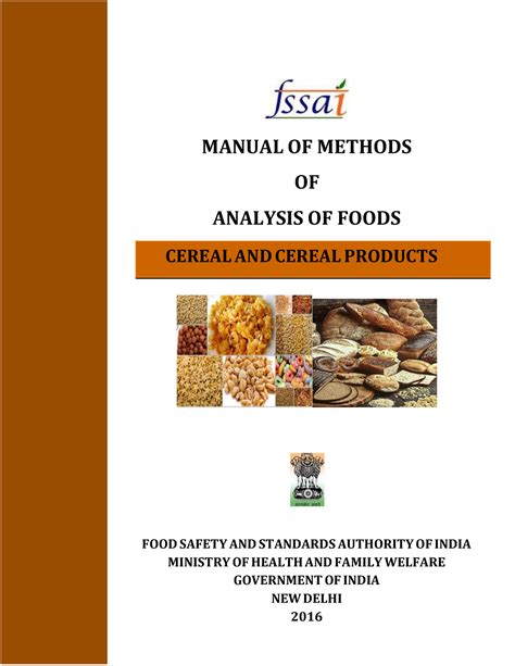Manual of methods of analysis of foods cereal and cereal products. - Organisations paysannes, sociétés rurales, etat et développement au cameroun, 1960-1980.