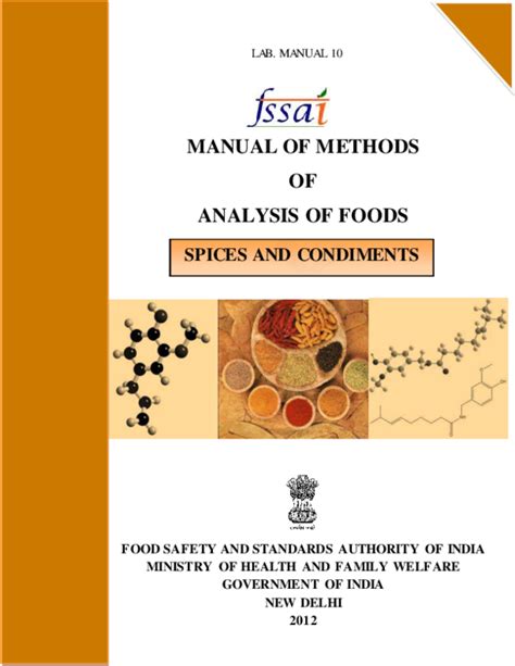 Manual of methods of analysis of foods spices and condiments. - International harvester parts manual mw p tender.