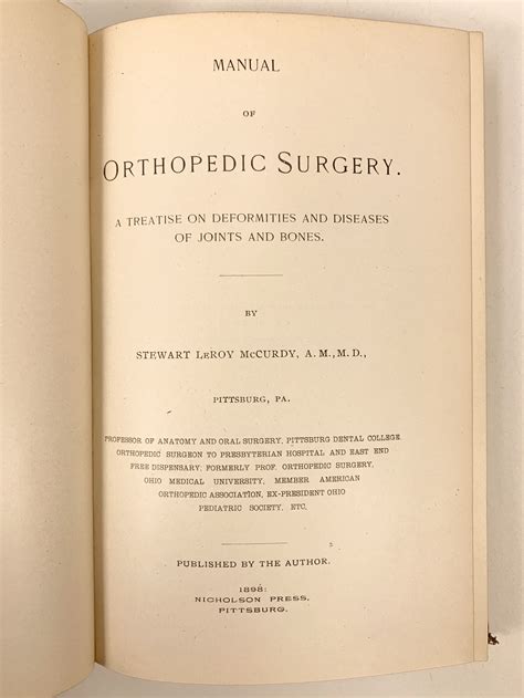 Manual of orthopedic surgery by stewart leroy mccurdy. - Guida alla carriera di massoterapia per le mani sul successo.