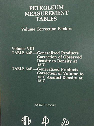 Manual of petroleum measurement standards chapter 111 volume correction factors volume viii tables 53b and 54b. - Evinrude e tec 90 hp manual.