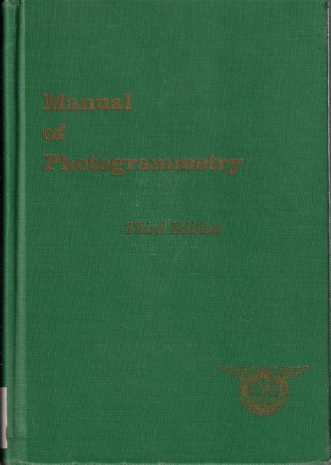 Manual of photogrammetry volume i 3rd edition. - Gesetze der gesteinsmetamorphose, mit beispielen aus der geologie des südlichen norwegens..