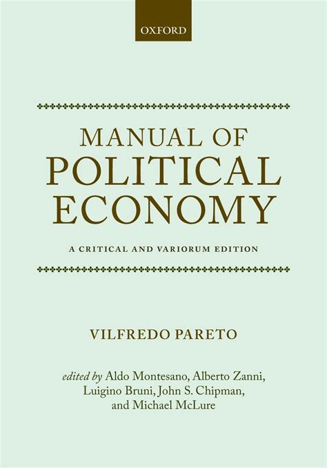 Manual of political economy a critical and variorum edition by vilfredo pareto. - Manual do proprietario do clio 2007.